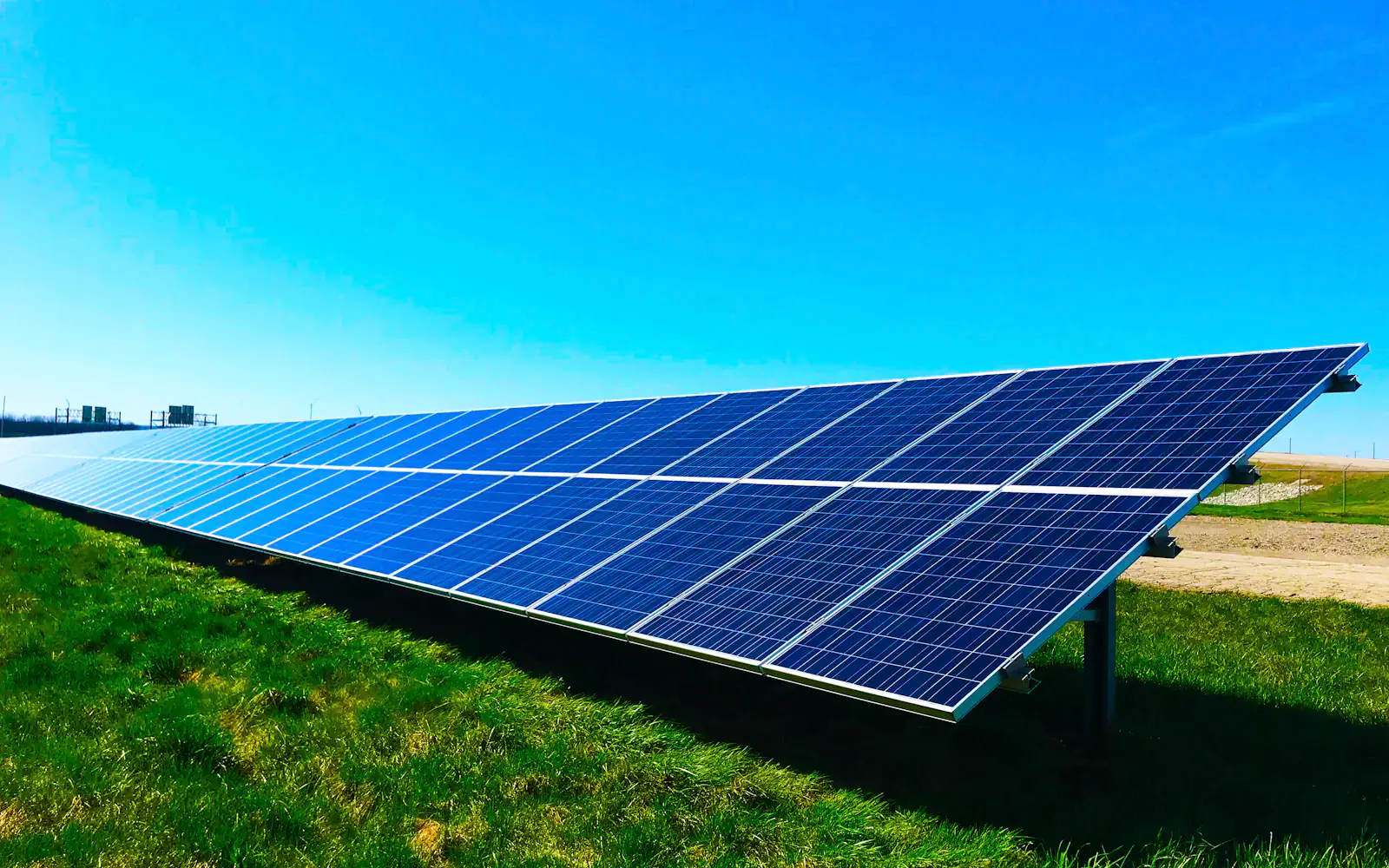 Solar panels generating renewable energy